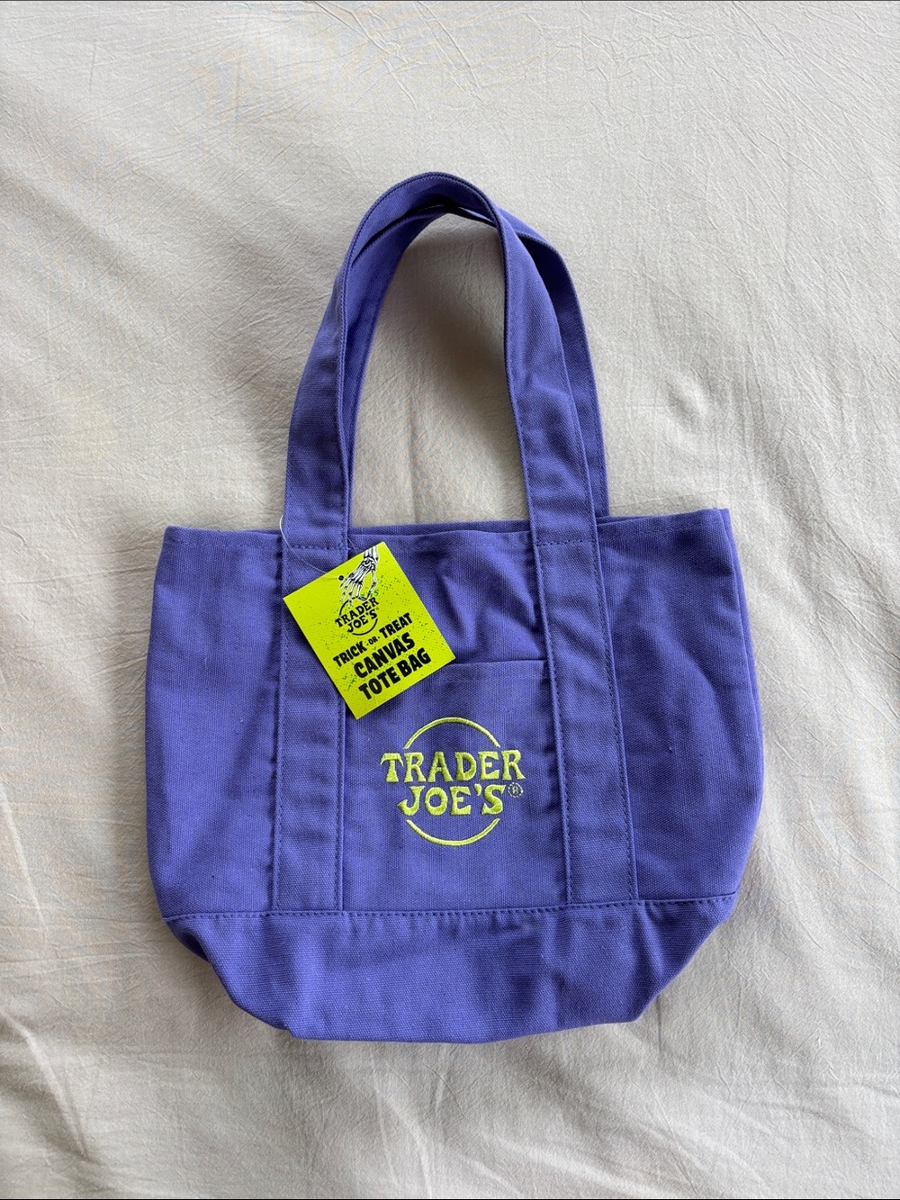 💚💜Limited Edition Trader Joe’s Trick-or-Treat Mini Canvas Tote